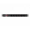 Lanberg stovo maitinimo blokas PDU 19" 1U 10A 6x PL 2m juodas C14