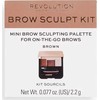 Makeup Revolution London Brow Sculpt Kit rinkinys ir paletė antakiams moterims, 2,2 g