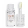 „Makeup Revolution Pout Vegan Glossy Lip Oil“ blizgus lūpų aliejus „Lychee Clear“, 4 ml