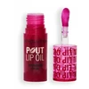 „Makeup Revolution Pout“ lūpų aliejus su blizgučiais, vyšnių ir raudonos spalvos, 3 ml