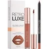 Rinkinys „Makeup Revolution“: „Retro Luxe Metallic“ skysti lūpų dažai „Worth It“ 5,5 ml + „Retro Luxe“ lūpų pieštukas „Worth It“, 1 g