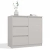 Top E Shop CHEST OF DRAWERS 1 DOOR 3 DRAWERS COLOUR CASHMERE