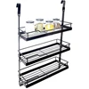 Malys Group Orion Metalinė Kabyklinė Virtuvės Lentyna RADKA 32x11x46 cm Juoda