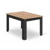 Valora Malys Group NP 120x80 Craft Juodas stalo + 4 LAVA pilkų kėdžių komplektas