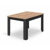 Valora Malys Group NP 120x80 Craft Juodas stalo + 4 LAVA pilkų kėdžių komplektas