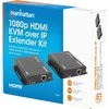AV signalo perdavimo sistema Manhattan MANHATTAN 1080p60Hz HDMI KVM per IP ilgintuvo rinkinys HDMI signalo ilgintuvas iki 120 m per Cat6 kabelį arba IP tinklą