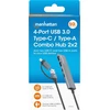 Manhattan 181075 šakotuvai ir šakotuvai USB 3.2 Gen 1 (3.1 Gen 1) Type-A + Type-C 5000 Mbit/s pilka