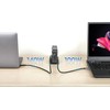 Įkroviklis Manhattan 4-Port GaN USB Power Delivery-Įkrovimo stotelė PD 3.1 Vier USB-C PD-Ports mit bis zu 140W pro Port 240 W Gesamtleistung juodas