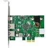 Manhattan „InLine®“ sąsajos plokštė, 2x USB-A, 1x USB-C 3.2 Gen.1, PCIe, PD3.0, su 6 kontaktų jungtimi