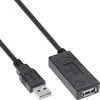 USB kabelis Manhattan USB-A - USB-A 5 m, juodas
