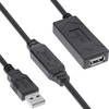 USB Manhattan USB-A - USB-A kabelis 12,5 m, juodas