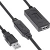 USB kabelis Manhattan USB-A - USB-A 20 m juodas