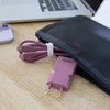 „Manhattan InLine®“ USB-C įkroviklis, 30 W, GaN, dvigubas USB-C, PD/PPS, miško uogų/violetinė spalva