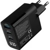 Įkroviklis Manhattan InLine® USB PD maitinimo šaltinis, kroviklis GaN, 3-Port, USB-C + USB-A, 65W, su wyświetlaczem