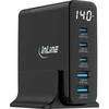 Manhattan „InLine®“ USB PD maitinimo šaltinis, GaN įkroviklis, 5 prievadų, USB-C + USB-A, 140 W, su ekranu