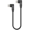 Manhattan Krótki Kabelis ładujący USB-C 60W 20cm 5-pak USB Typ-C wtyk na wtyk kątowy USB 2.0 480mbit/s juoda (357050)