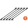 Manhattan Krótki Kabelis ładujący USB-C 60W 20cm 5-pak USB Typ-C wtyk na wtyk kątowy USB 2.0 480mbit/s juoda (357050)