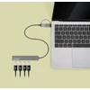 Manhattan Manheteno 4 prievadų USB 3.0 tipo C / A tipo kombinuotas šakotuvas, , Maitinamas autobusu, aliuminis, pilka erdvė, 181006
