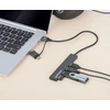 Manhattan Manheteno 4 prievadų USB 3.0 tipo C / A tipo kombinuotas šakotuvas, , Maitinamas autobusu, aliuminis, pilka erdvė, 181006