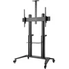 Laikiklis Manhattan MANHATTAN Aliuminio TV-Ständer rollbar 70"-120" 140kg (Speditionsversand)