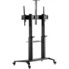 Laikiklis Manhattan MANHATTAN Aliuminio TV-Ständer rollbar 70"-120" 140kg (Speditionsversand)