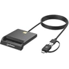 Manhattan Skaitytuvas kart chipowych su USB-C / USB-A wtyczką combo (102759)