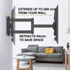 Laikiklis Intracom Manhattan TECHLY Wandhalterung fuer LCD TV 81,28cm bis 177,80cm Tragklast bis 45Kg Slim Juodas Ausziehbarer Arm bis zu 688mm