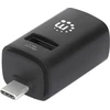 Manhattan USB-C šakotuvas su USB-A jungtimi ir logotipu