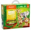 Marioinex Mini vaflių kaladėlės - savanos gyvūnai, 100 vnt.