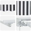 Markizės rėmas Antracito ir baltos 350 x 200 cm