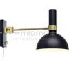 Sieninis šviestuvas Kinkiet Markslojd Kinkiet lampa ścienna Markslojd Larry 1x60W E27 juoda / auksinė 106970