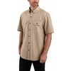 Marškinėliai Carhartt vidutinio svorio Chambray tamsiai rudi