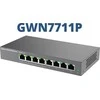 Šakotuvas Grandstream GWN7711P Layer 2 Lite valdomas jungiklis, 8 portů, 4x PoE / PoE+