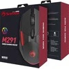 Marvo M291 Pelė su laidu, juoda, 6400DPI