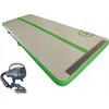 Pripučiamas gimnastikos kilimėlis Master AirTrack MASTER 400 x 150 x 20 cm pilkai žalias