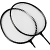 Badmintono raketės juodu rėmu, komplektas