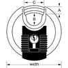 Master Lock Spynelė MasterLock M40EURD; 70 mm