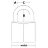 Master Lock Spynelė MasterLock 150EURT; 50 mm; 2 vnt.