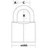 Master Lock MasterLock Žvakių užraktas 20mm S / 11mm 4mm (120EURD)