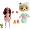 Mattel Čelsės „Cutie Reveal“ rinkinys, minkštutėlių kostiumų serija - šunelis + varlytė