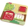 Mattel FISHER-PRICE edukacinė medinė lenta – Ūkio gyvūnai (JCY33)