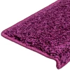 Laiptų kilimėliai, 20 vnt., 65x21x4 cm, violetiniai, stačiakampiai kraštai