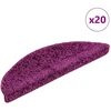 Laiptų kilimėliai, 20 vnt., 56x17x3 cm, violetiniai, pusapvaliai