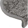 Laiptų kilimėliai, 30 vnt., pilki, 65x21x4 cm, dideli, pusapvaliai