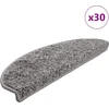Laiptų kilimėliai, 30 vnt., pilki, 65x21x4 cm, dideli, pusapvaliai