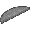 Laiptų kilimėliai, 30 vnt., 56x17x3 cm, tamsiai pilki, pusapvaliai