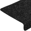 Laiptų kilimėliai, lipnūs, 20 vnt., juodi, 65x21x4 cm, stačiakampiai kraštai