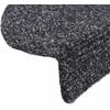 Laiptų kilimėliai, lipnūs, 20 vnt., 56x17x3 cm, tamsiai pilki, pusapvaliai