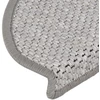 Laiptų kilimėliai Lipni Sisal-Look 30 vnt 65x21x4 cm Platina