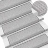 Laiptų kilimėliai Lipni Sisal-Look 30 vnt 65x21x4 cm Platina